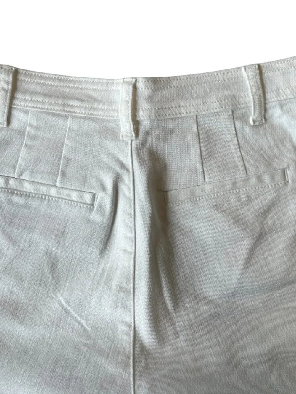Talbots White Curvy High-Waist Wide-Leg Crop Jeans Womens Size 8 - Picture 8 of 12
